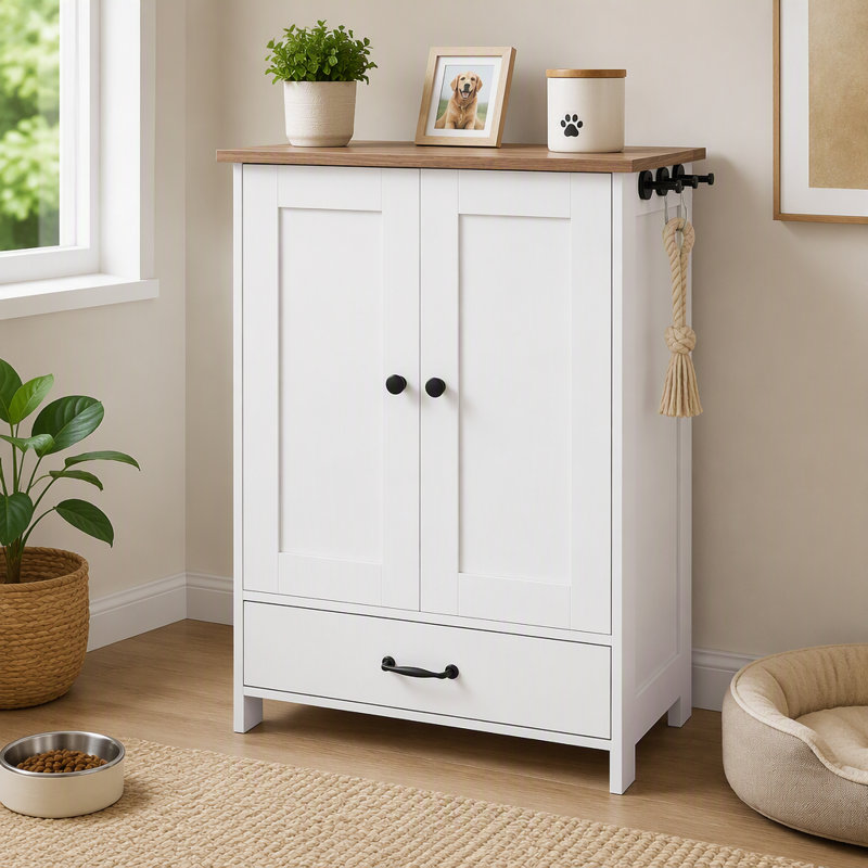 Armoire de rangement pour croquettes pour chien