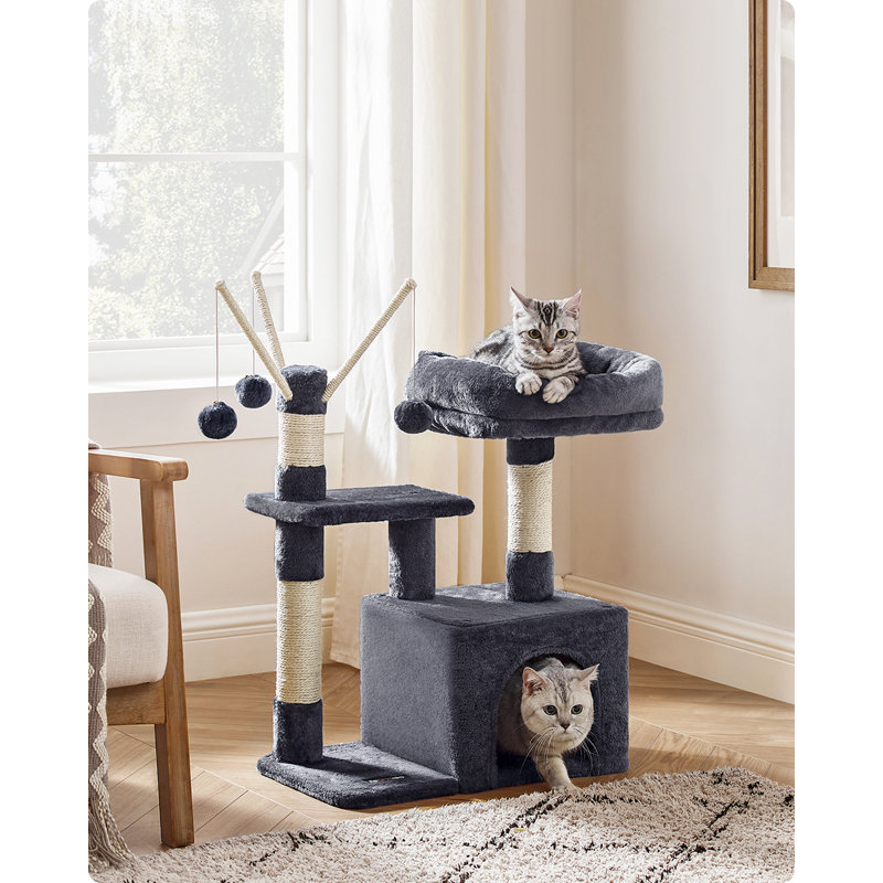 72cm H Cat Tree, Smoke Grey