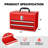 Portable Tool Box-2 Drawer Storage Toolbox with Lockable Metal  Latches for Workshop Repair