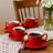 11 Piece Red Ceramic Teapot Set-628207398