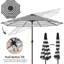 Parasol de marché avec manivelle 4 po Lowensky