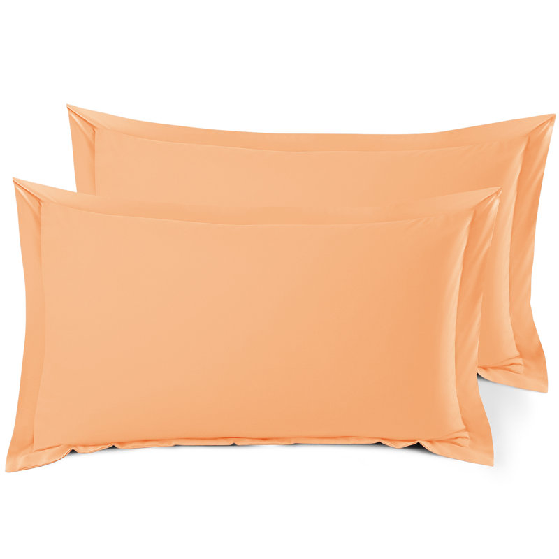 Taie décorative 100% polyester , Orange clair, 20 po x 26 po