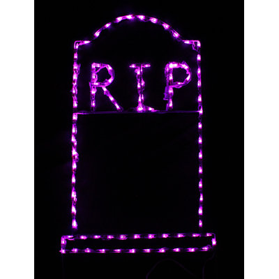 RIP Tombstone Halloween Christmas Holiday Lighted Display
