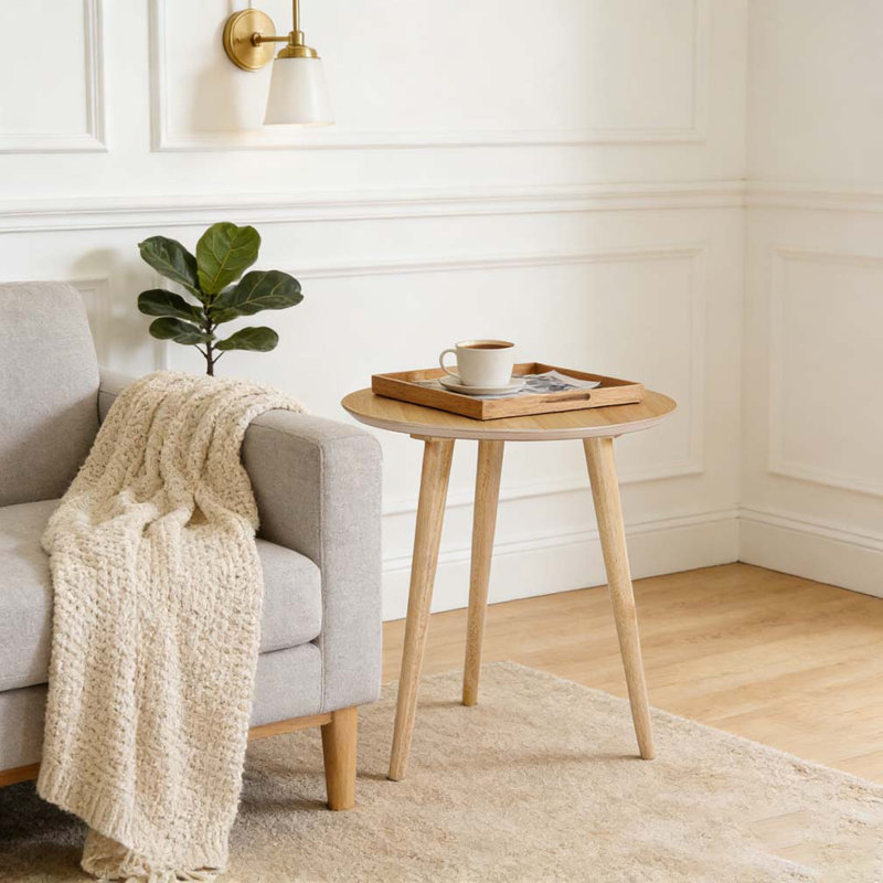 Table de bout, Chêne clair