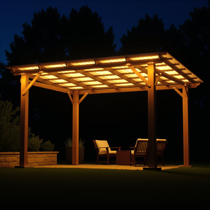 Pavillon de jardin en bois de 13 x 10 pi avec toit en métal, structure de patio extérieure spacieuse pour la cour et le jardin