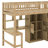 Twin Size Loft Bed With Built-In Desk, LED, Storage Shelves, Cabinets And Staircase-121234372