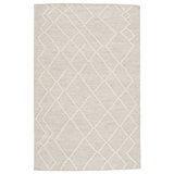 Geometric Area Rug in Light Gray