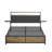 Queen Size Bed Frame With RGB LED Lights,USB Port And Power Outlet,Upholstered Headboard Soft Backrest And Bedside Shelf,No Box Spring Needed , Rustic Brown