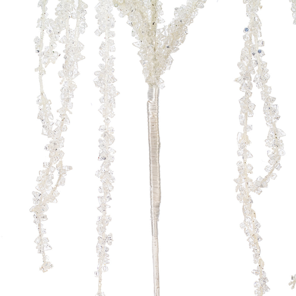 Hanging Ice Floral Stems, White