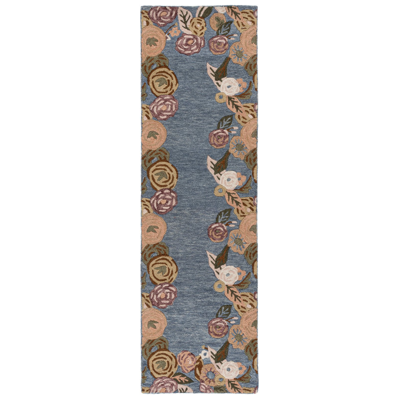 Jardin 765 Hand Tufted 80% Wool; 20% Cotton Floral Rug, Runner 2'3" x 8'