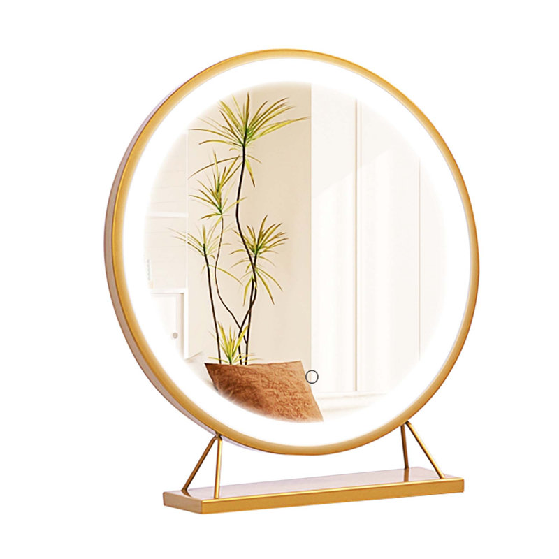 Miroir de plancher rond en métal Omaque