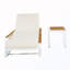 Ensemble de chaise longue d'extérieur réglable à 5 positions avec coussin et table d'appoint