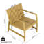 Ensemble de meubles d'intérieur / extérieur 2 pièces 1 chaises et 1 table basse Matériau PP imperméable - Ensemble de conversation pour patio facile à assembler-116919595