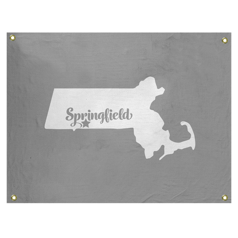 Tapisserie murale springfield massachusetts, H 26 po x l 36 po, Gris