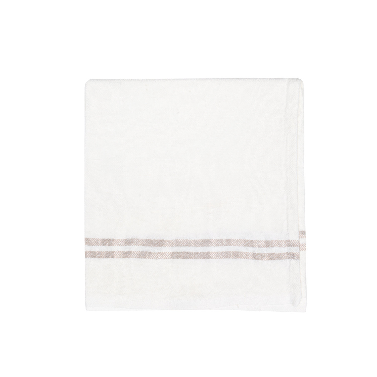 Reversible Linen Napkin, Ivory/Gray