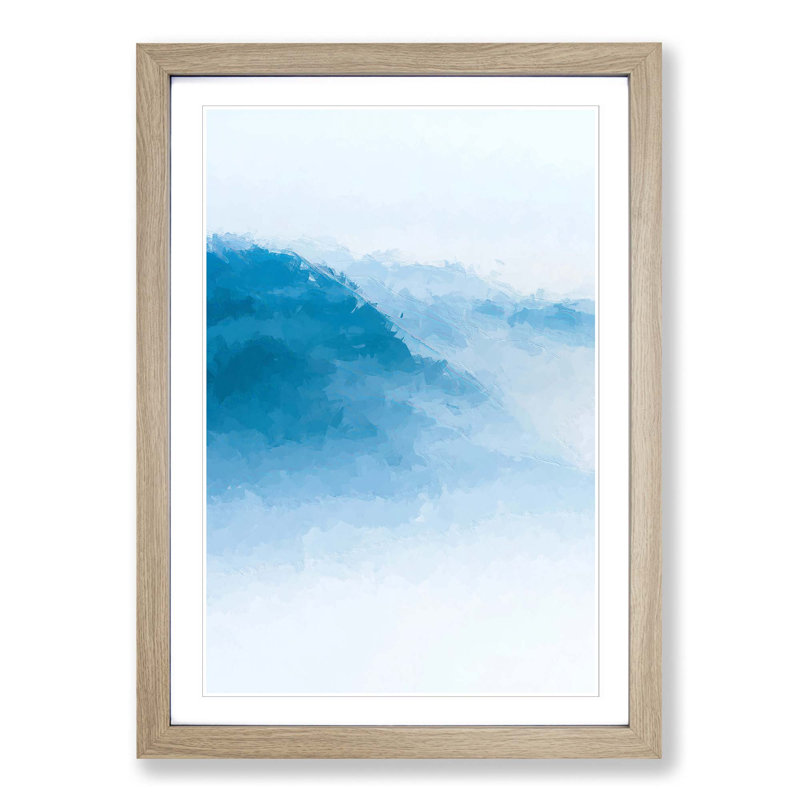 Mountains in Camaggiore Italy in Abstract - Picture Frame Graphic Art Print, Oak Framed, 87cm H x 62cm W x 2cm D