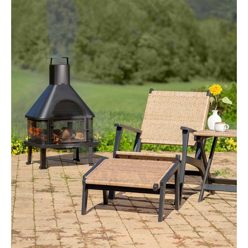 Chaise de patio inclinable avec repose-pieds Claytor