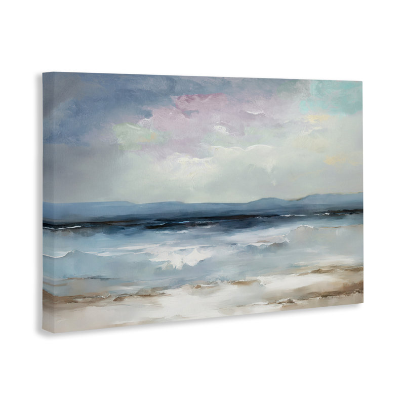 Toile côtière de la mer des soupirs, conception par Annabelle Hall, H 16 po x l 24 po
