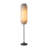Lollipop Floor Lamp - Black Nickel,  Linen Double Shade, On/Off Pull Chain-114251944