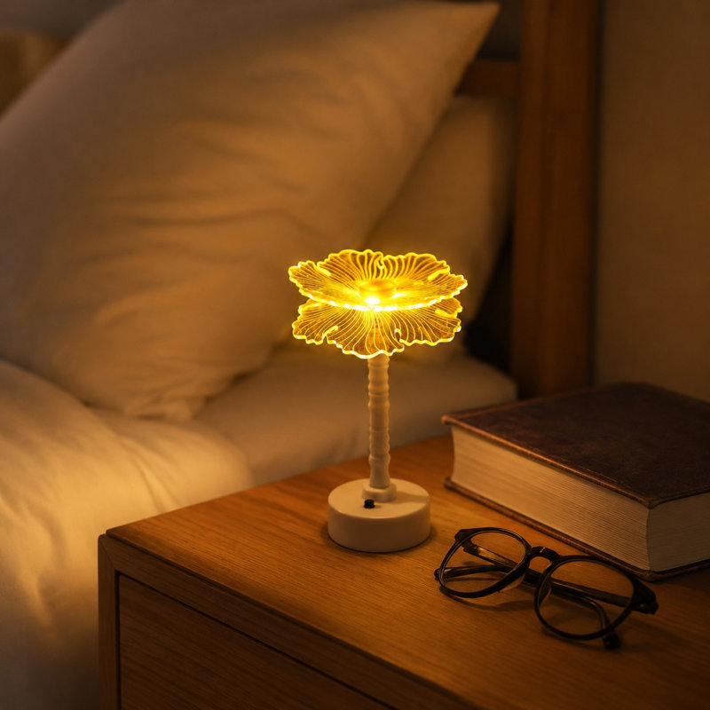 Lampe de chevet à DEL en acrylique, A