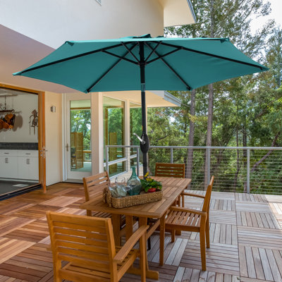 Parasol de marché de 2,3 m pour terrasse ou patio, avec toile en polyester inaltérable.