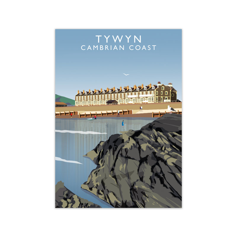 Tywyn Cambrian Coast by Richard O'Neill - Print, 297 cm H x 21 cm W