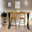 Pieds de table en métal 28 po x 24 po Pieds de bureau robustes Mobilier industriel pour table de salle à manger, table d'ordinateur, table de bureau (2 pièces) - Noir