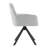 Simple Solid Color Chenille Dining Chair with Armrests-1606599898