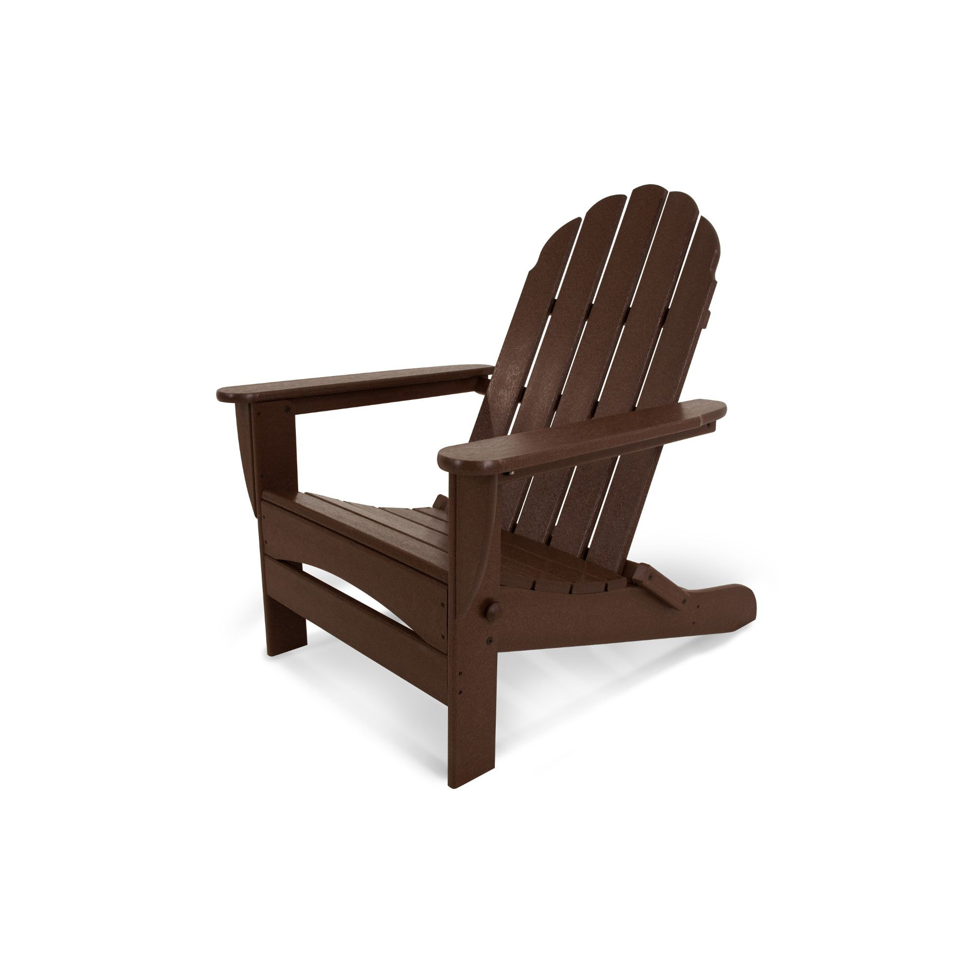 POLYWOOD Classic Adirondack Oversized Folding Adirondack Chair, Mahogany