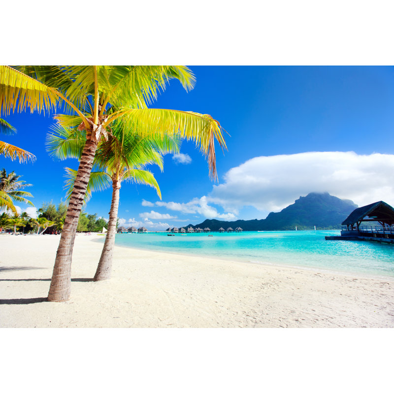 Beach In Borabora - Wrapped Canvas Print, 81cm H x 122cm W x 3.8cm D