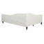 Lit de jour en L pleine grandeur en lin, avec pieds en bois, beige-626003749