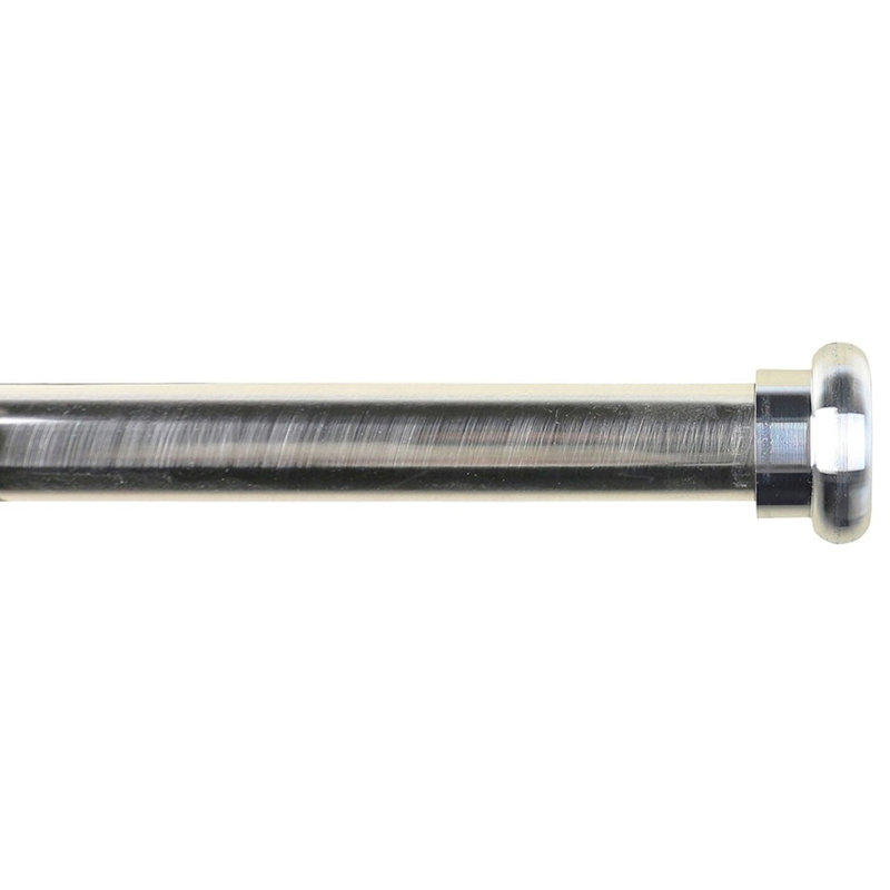 Tringle à rideaux simple ajustable 0,63 po Mummert, H 1 po x l 120 po x P 1 po, Acier brossé