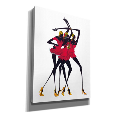 'Little Red Dress' by Shan Kelly, Canvas Wall Art