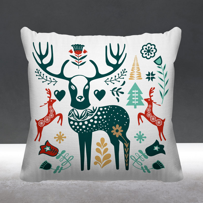 Outdoor Reversible Throw Pillow, 17H" x 17W", 15H" x 15W"
