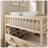 Lucky Furniture 57.3" W x 78.9" D x 57.1" H Pinewood and MDF Full Over Full Bunk Bed with Integrated Shelving-1720907052