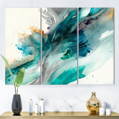 " Celebrations In Turquoise Shades Of Blue V " 3 - Pieces