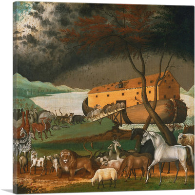 «Noah's Ark 1846» par Edward Hicks, reproduction d'art sur toile tendue