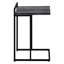 Table d'appoint moderne, stratifié noir, bureau de chambre stable en métal, structure