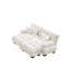 Canapé-lit Cloud Couch pour le salon, canapé 2 places en chenille avec 2 coussins lombaires et 2 coussins décoratifs, canapé rembourré à accoudoirs larges avec 2 repose-pieds-1180374137