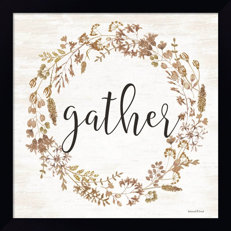 «Gather Wreath», art mural encadré