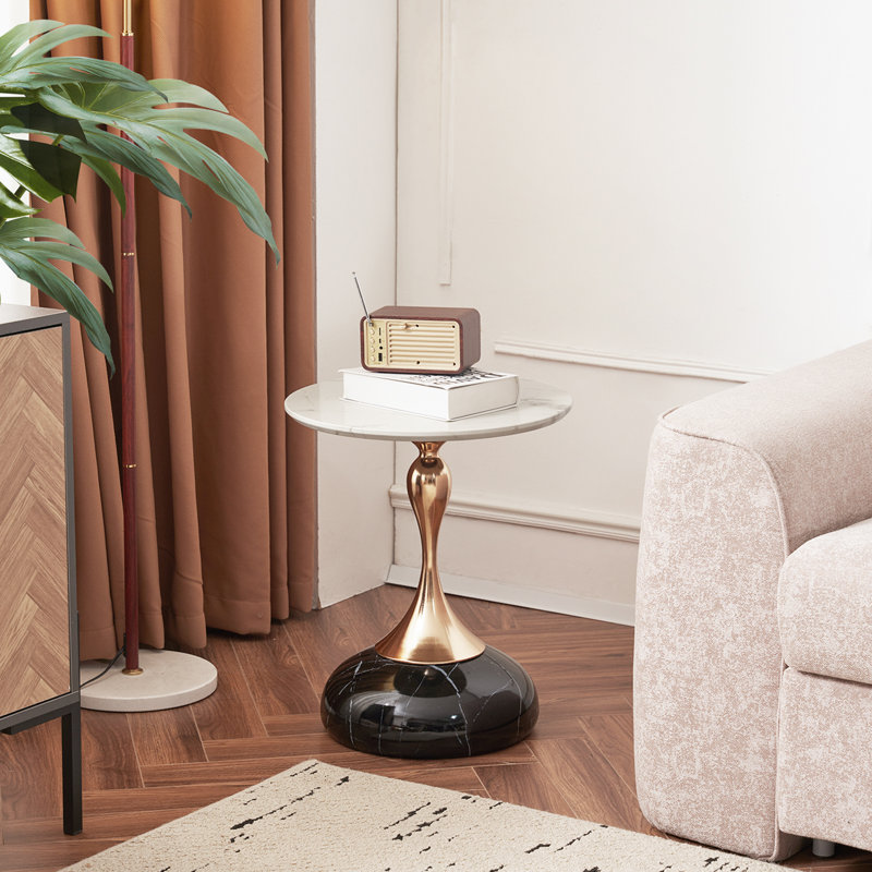 Round Pedestal End Table