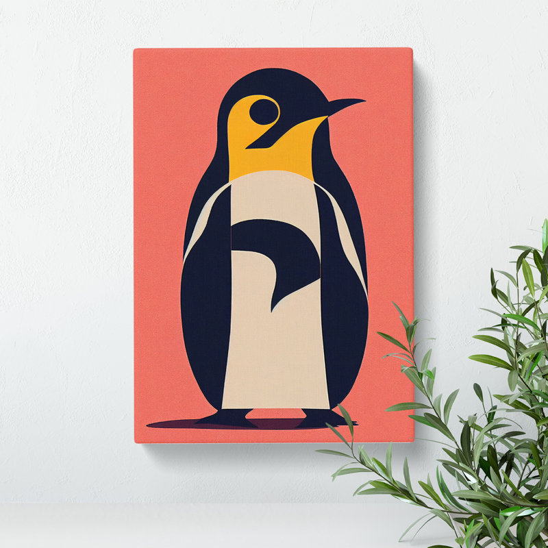Penguin Abstract No.5 - Wall Art, Wrapped Canvas, 76cm H x 50cm W, No Matte
