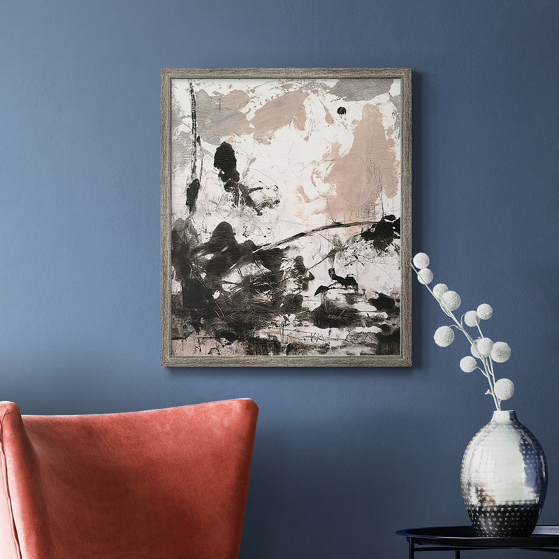 Toile encadrée de qualité supérieure Disarray II - prête à être accrochée, Gris, H 24 po x l 20 po