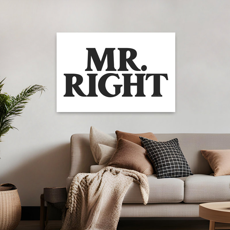 Mr. Right, art contemporain abstrait, H 32 po x l 48 po