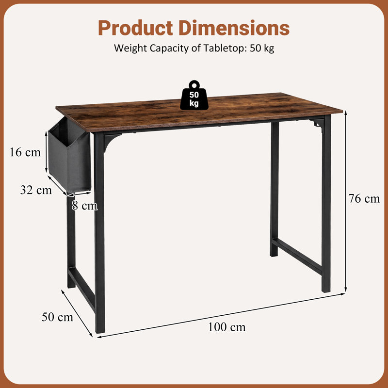 Metal Base Computer Desk