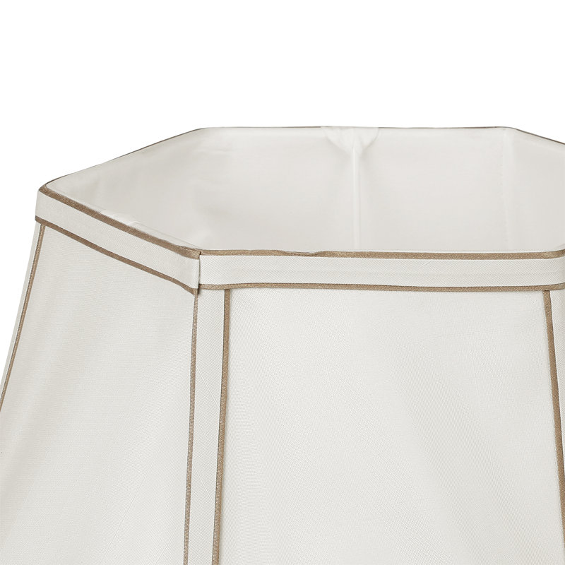 Ervine Polyester Bell Lamp Shade ( Uno ), Cream, 25cm H x 30cm W x 35cm D