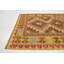 Tapis de zone en laine vert/brun/beige 3 pi 2 po x 3 pi 8 po one-of-kind à la main noué la Doorfield