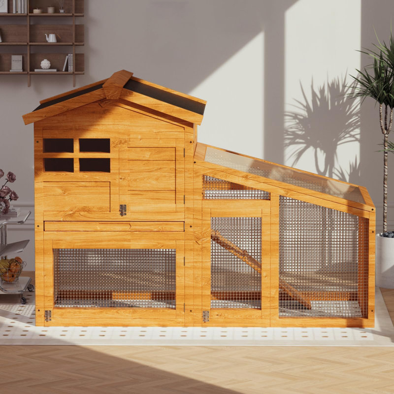 Cage à lapin à double couche - cage à lapins en bois 53 2 l avec plateau amovible