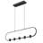 Saros Matte Black 5 Light Linear Chandelier