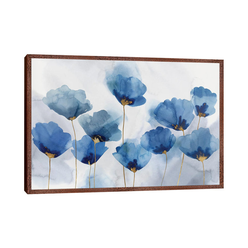 Azure Gathering by Isabelle Z - Painting on Canvas, Classic Brown Wood Framed, 66.04 cm H x 45.72 cm W